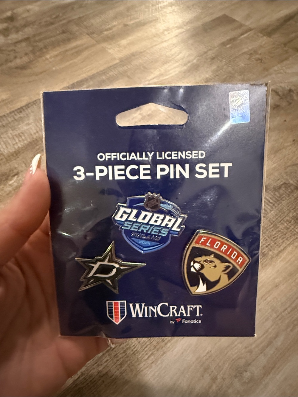 WinCraft NHL 2024 Global Series 3-Pin Set - Stars vs Panthers